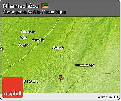 Physical 3D Map of Nhamachôco