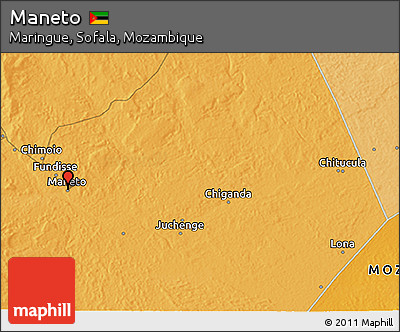 Political 3D Map of Maneto