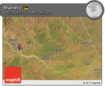 Satellite 3D Map of Maneto