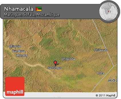 Satellite 3D Map of Nhamacala