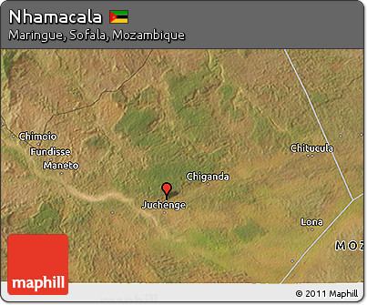 Satellite 3D Map of Nhamacala
