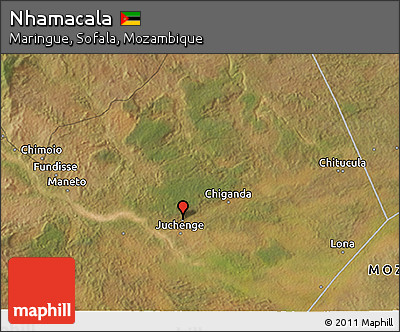 Satellite 3D Map of Nhamacala