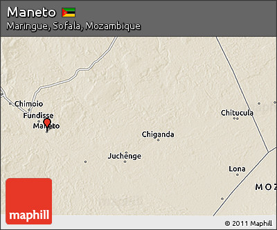 Shaded Relief 3D Map of Maneto