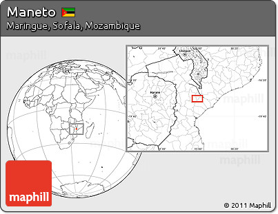 Blank Location Map of Maneto