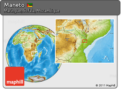 Physical Location Map of Maneto