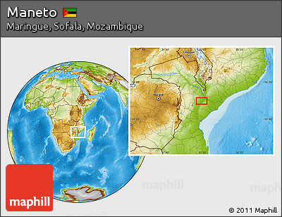 Physical Location Map of Maneto