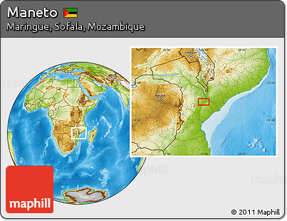 Physical Location Map of Maneto