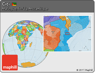 Political Location Map of Citi