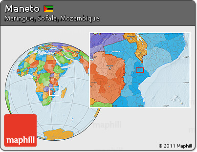 Political Location Map of Maneto