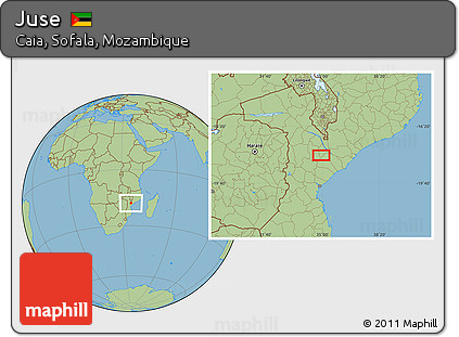 Savanna Style Location Map of Juse