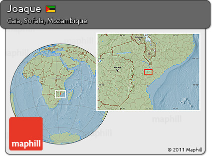Savanna Style Location Map of Joaque, hill shading