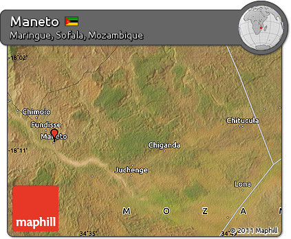 Satellite Map of Maneto