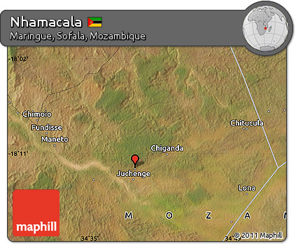 Satellite Map of Nhamacala