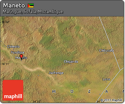 Satellite Map of Maneto
