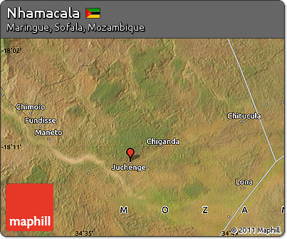 Satellite Map of Nhamacala