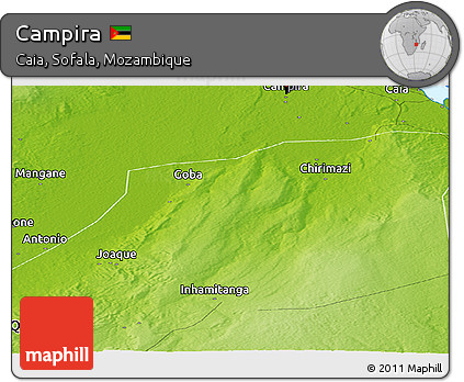 Physical Panoramic Map of Campira