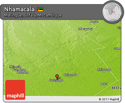 Physical Panoramic Map of Nhamacala