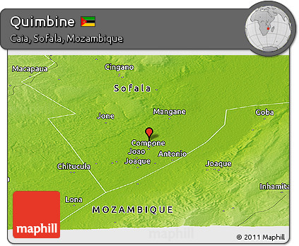 Physical Panoramic Map of Quimbine