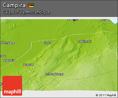 Physical Panoramic Map of Campira