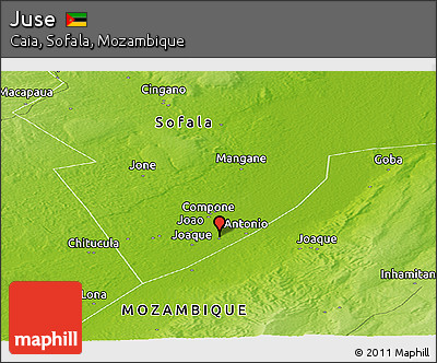 Physical Panoramic Map of Juse