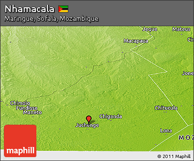 Physical Panoramic Map of Nhamacala