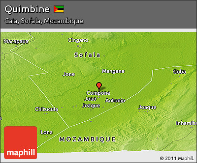 Physical Panoramic Map of Quimbine