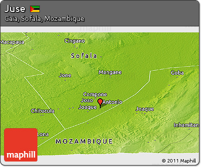 Physical Panoramic Map of Juse