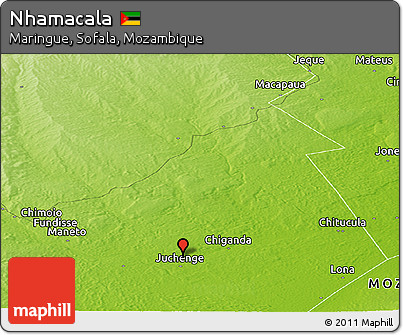 Physical Panoramic Map of Nhamacala