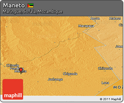 Political Panoramic Map of Maneto