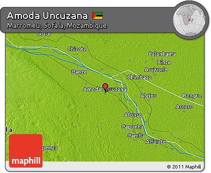 Physical 3D Map of Amoda Uncuzana