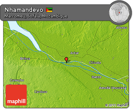 Physical 3D Map of Nhamandevo