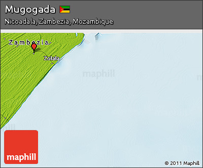 Physical 3D Map of Mugogada