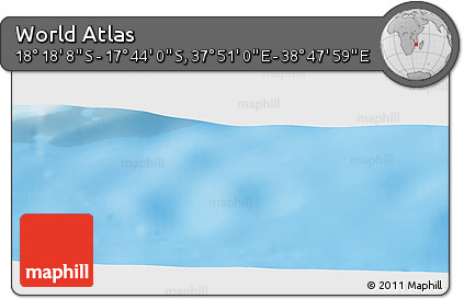 Physical Panoramic Map of the Area around 18° 1' 4" S, 38° 19' 30" E
