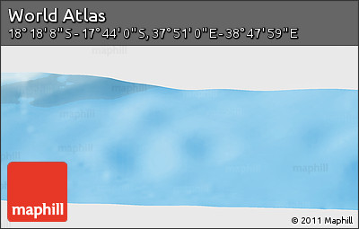 Physical Panoramic Map of the Area around 18° 1' 4" S, 38° 19' 30" E