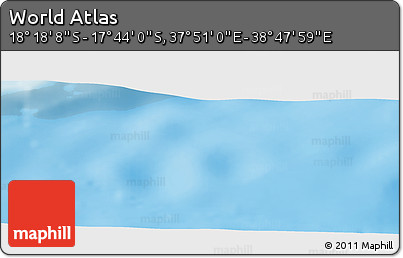Physical Panoramic Map of the Area around 18° 1' 4" S, 38° 19' 30" E