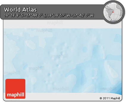 Political 3D Map of the Area around 18° 1' 4" S, 38° 10' 29" W