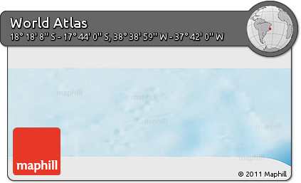 Shaded Relief Panoramic Map of the Area around 18° 1' 4" S, 38° 10' 29" W