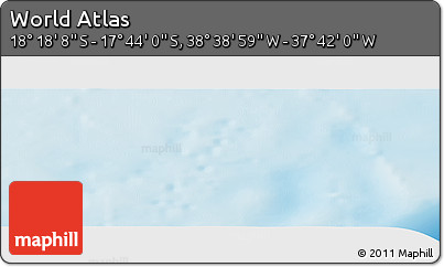 Shaded Relief Panoramic Map of the Area around 18° 1' 4" S, 38° 10' 29" W