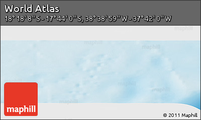 Shaded Relief Panoramic Map of the Area around 18° 1' 4" S, 38° 10' 29" W