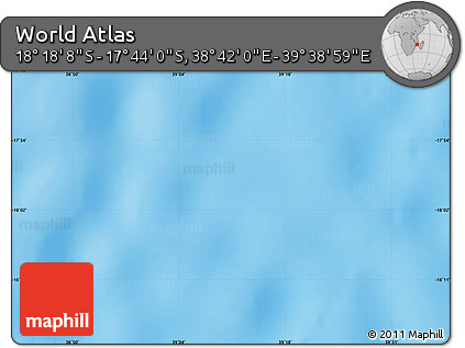 Physical Map of the Area around 18° 1' 4" S, 39° 10' 29" E
