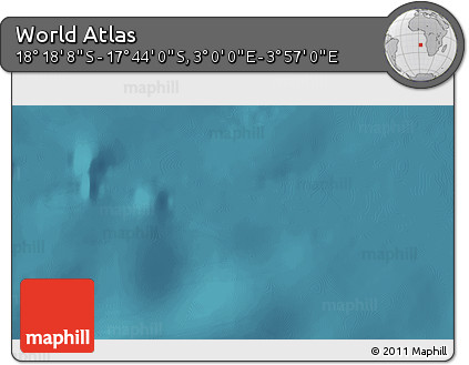 Satellite 3D Map of the Area around 18° 1' 4" S, 3° 28' 30" E