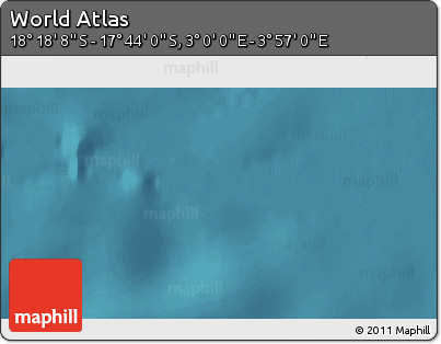 Satellite 3D Map of the Area around 18° 1' 4" S, 3° 28' 30" E