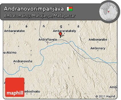 Shaded Relief Map of Andranovorimpanjava