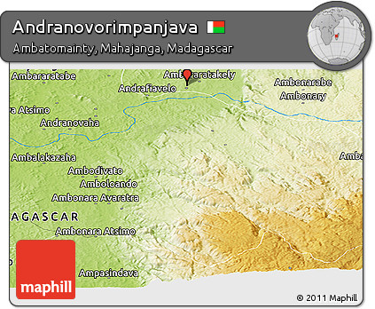 Physical Panoramic Map of Andranovorimpanjava