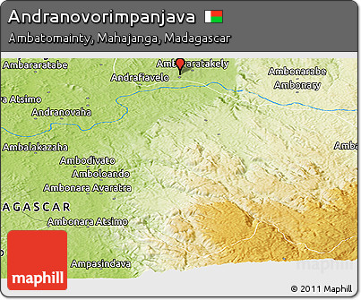 Physical Panoramic Map of Andranovorimpanjava