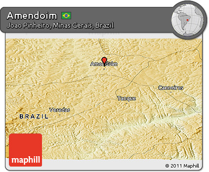 Physical Panoramic Map of Amendoim