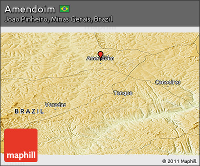 Physical Panoramic Map of Amendoim