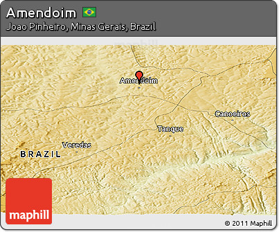 Physical Panoramic Map of Amendoim