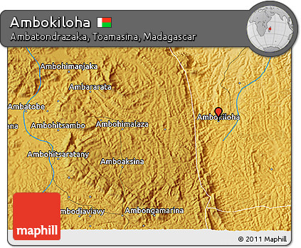 Physical 3D Map of Ambokiloha