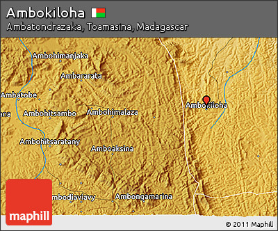 Physical 3D Map of Ambokiloha